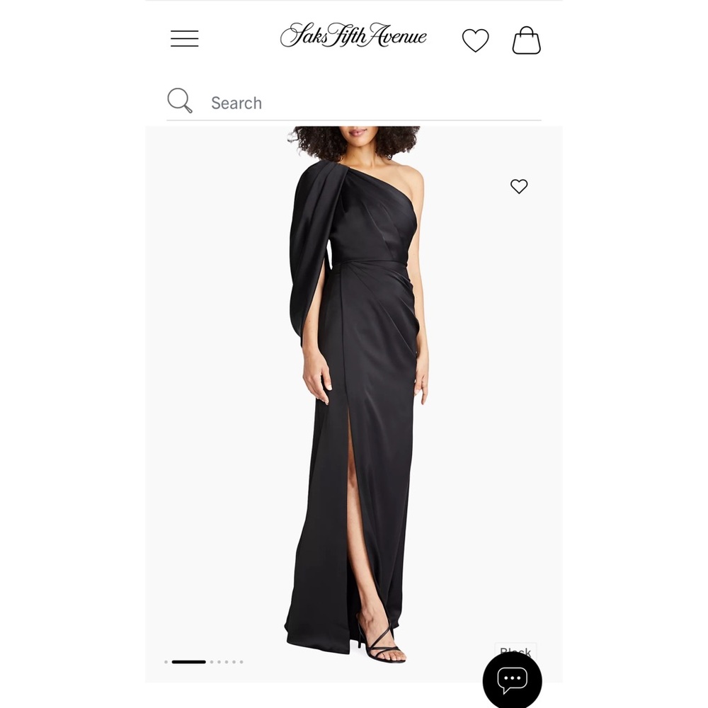 BRAND NEW WITH TAGS Theia Tori Satin Draped One-Shoulder Gown Size 14